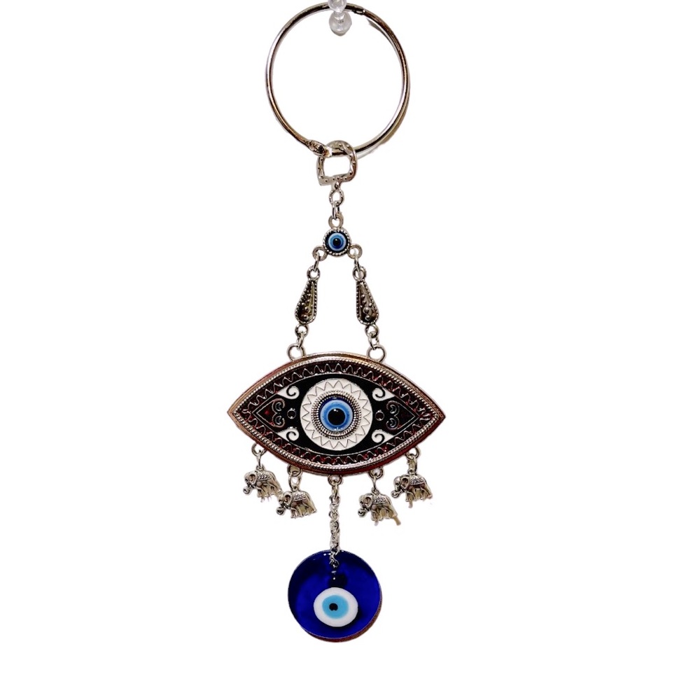 The Protective Eye With Luck Elephants Hanging Decor